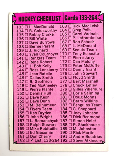 Topps hockey checklist - 74,